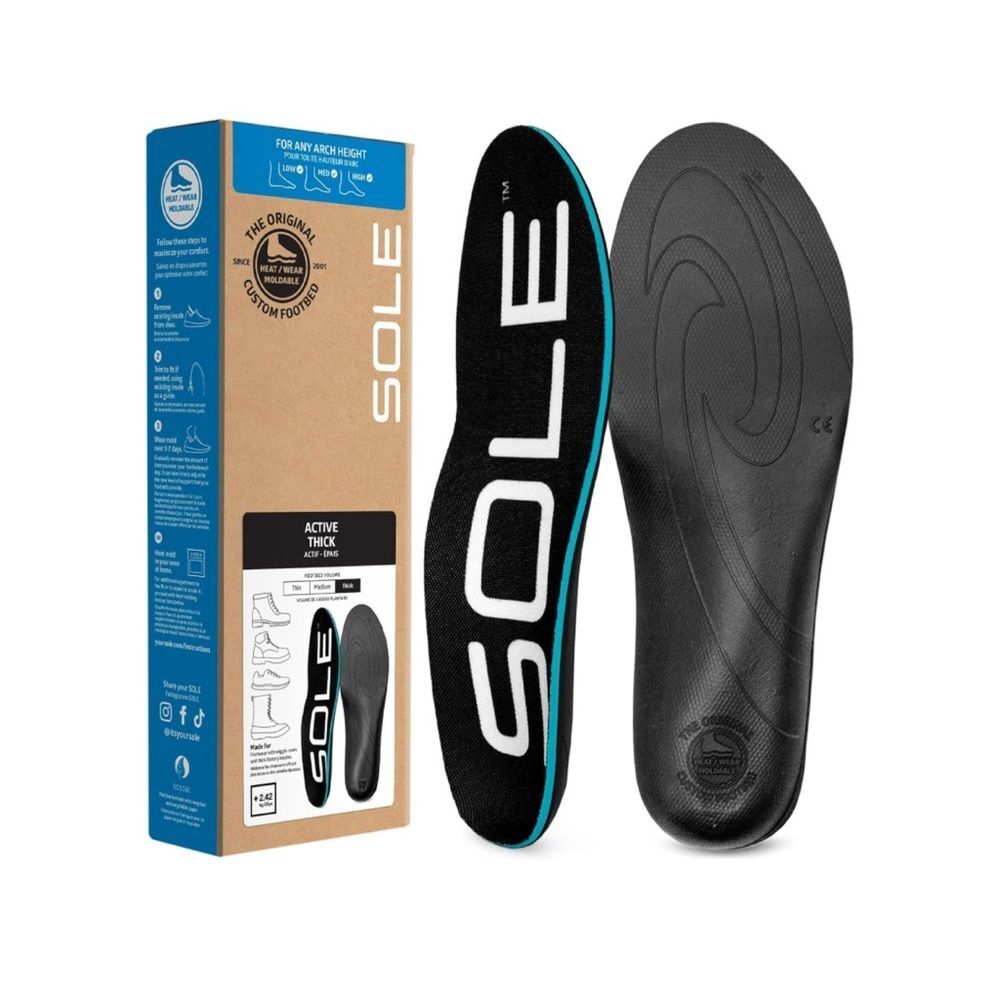 NIB SOLE Active Thick Insoles for Men’s Size 5 / Women’s Size 7